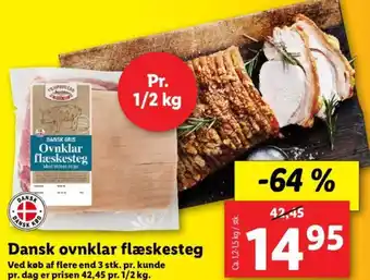 Lidl Dansk ovnklar flæskesteg tilbud