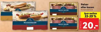 Lidl Pølser eller bacon tilbud