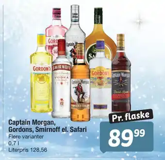 Fakta Tyskland Captain Morgan, Gordons, Smirnoff el. Safari tilbud