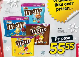 Fakta Tyskland M&M’s tilbud