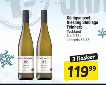 Fakta Tyskland Königsmosel Riesling Steillage Feinherb tilbud