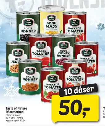 Fakta Tyskland Taste of Nature Dåsemarked tilbud