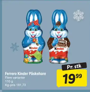 Fakta Tyskland Ferrero Kinder Påskehare tilbud