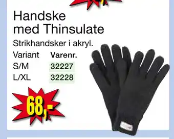Harald Nyborg Handske med Thinsulate tilbud