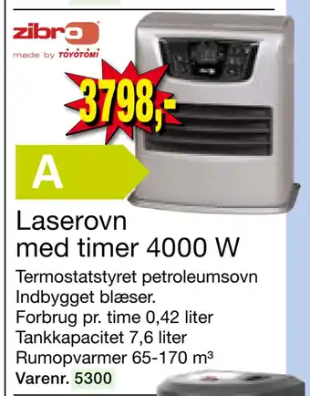 Harald Nyborg Laserovn med timer 4000 W tilbud
