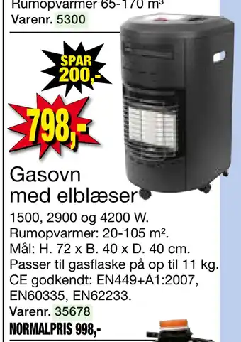 Harald Nyborg Gasovn med elblæser tilbud