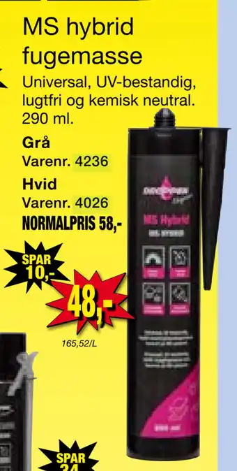 Harald Nyborg MS hybrid fugemasse tilbud
