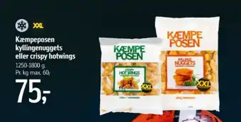 Føtex Kæmpeposen kyllingenuggets eller crispy hotwings tilbud