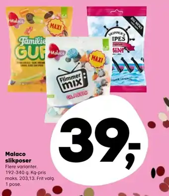 Kvickly Malaco slikposer tilbud