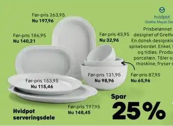 Kvickly Hvidpot serveringsdele tilbud