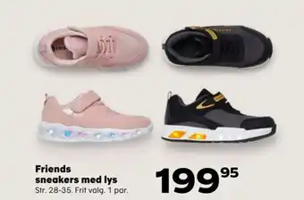 Kvickly Friends sneakers med lys tilbud