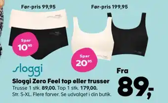Kvickly Sloggi Zero Feel top eller trusser tilbud