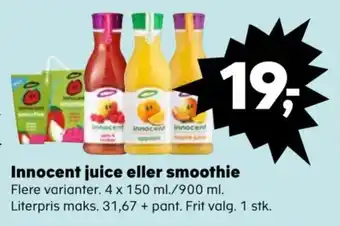 Kvickly Innocent juice eller smoothie tilbud