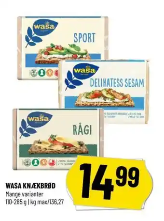 Løvbjerg WASA KNÆKBRØD tilbud