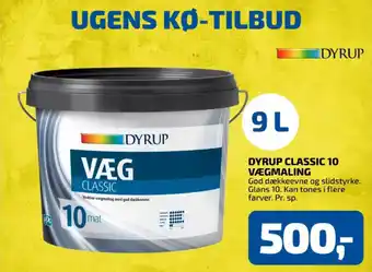 Davidsen DYRUP CLASSIC 10 VÆGMALING tilbud
