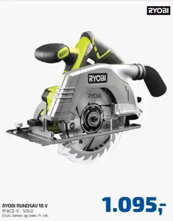 Davidsen RYOBI RUNDSAV 18 V tilbud