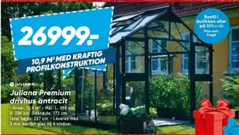 Juliana Premium drivhus antracit