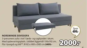 JYSK NORSMINDE SOVESOFA tilbud