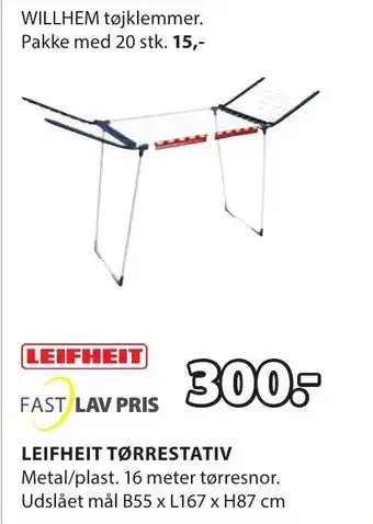 JYSK LEIFHEIT TØRRESTATIV tilbud