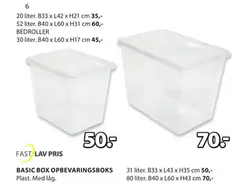 JYSK BASIC BOX OPBEVARINGSBOKS tilbud