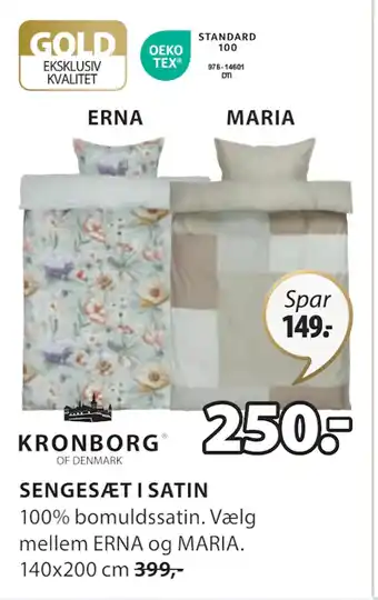 JYSK SENGESÆT I SATIN tilbud