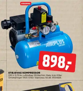 jem & fix STØJSVAG KOMPRESSOR tilbud