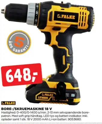 jem & fix BORE-/SKRUEMASKINE 18 V tilbud
