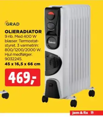jem & fix OLIERADIATOR tilbud