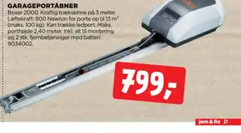 jem & fix GARAGEPORTÅBNER tilbud