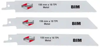 Harald Nyborg Mitsutomo - Bajonetklinge til metal fin 3-pak tilbud