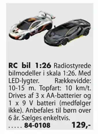 Biltema RC bil 1:26 tilbud