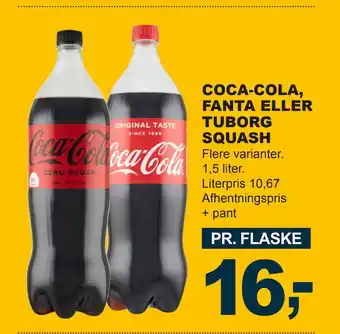 Let-Køb COCA-COLA, FANTA ELLER TUBORG SQUASH tilbud