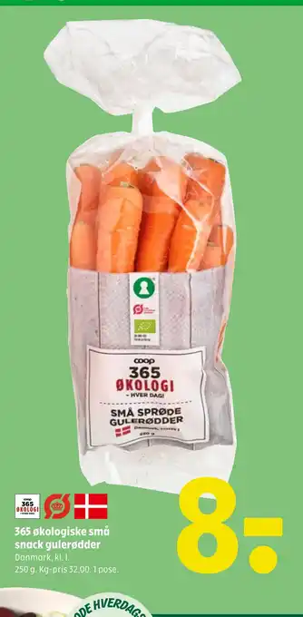 Coop 365 365 økologiske små snack gulerødder tilbud