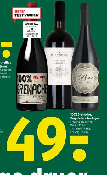 Coop 365 100% Grenache, Bagatella eller Pajar tilbud