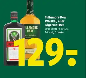 Coop 365 Tullamore Dew Whiskey eller Jägermeister tilbud