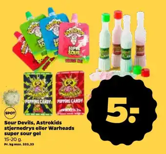 Sour Devils, Astrokids stjernedrys eller Warheads super sour gel