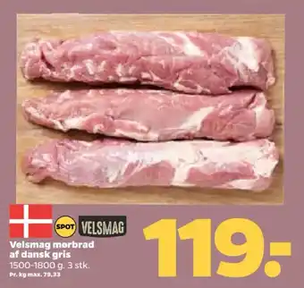 Netto Velsmag mørbrad af dansk gris tilbud