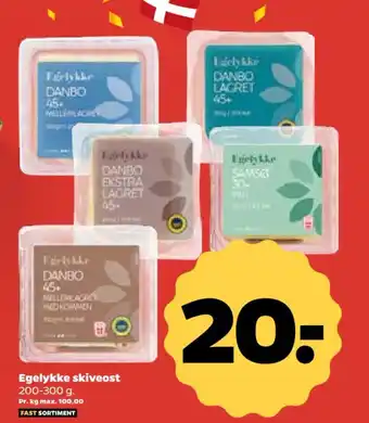 Netto Egelykke skiveost tilbud