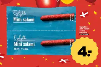 Netto Egelykke mini salami tilbud