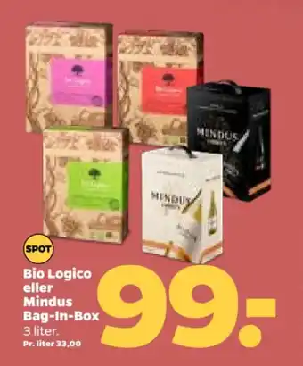 Netto Bio Logico eller Mindus Bag-in-Box tilbud