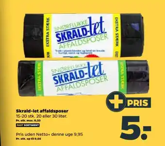 Netto Skrald-let affaldsposer tilbud