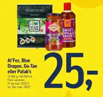 Føtex Al'Fez, Blue Dragon, Go-Tan eller Patak's tilbud