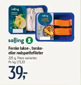 Føtex Ferske lakse-, torske-eller rødspættefileter tilbud