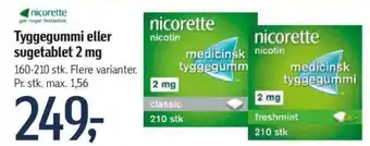 Føtex Tyggegummi eller sugetablet 2 mg tilbud