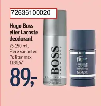 Føtex Hugo Boss eller Lacoste deodorant tilbud