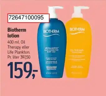 Føtex Biotherm lotion tilbud