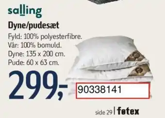 Føtex Dyne/pudesæt tilbud