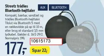 Føtex Streetz trådløs Bluetooth-højttaler tilbud