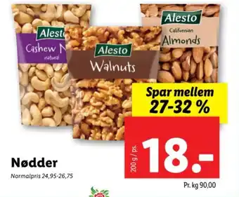 Lidl Nødder tilbud