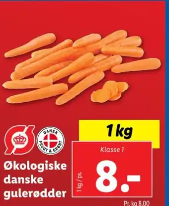 Lidl Økologiske danske gulerødder tilbud
